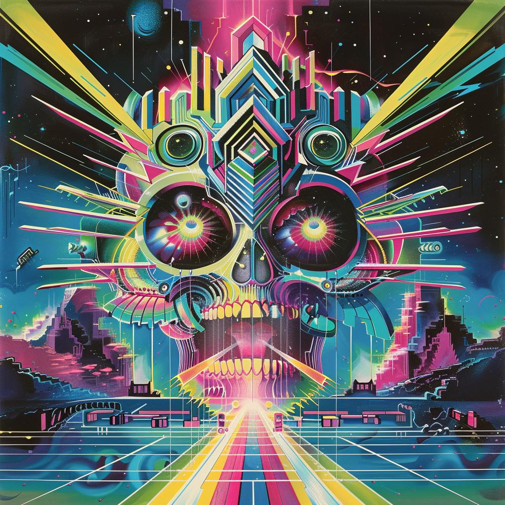 album  cover  80s  Nychos  art  design  creative  trippy  visual  style 960766
