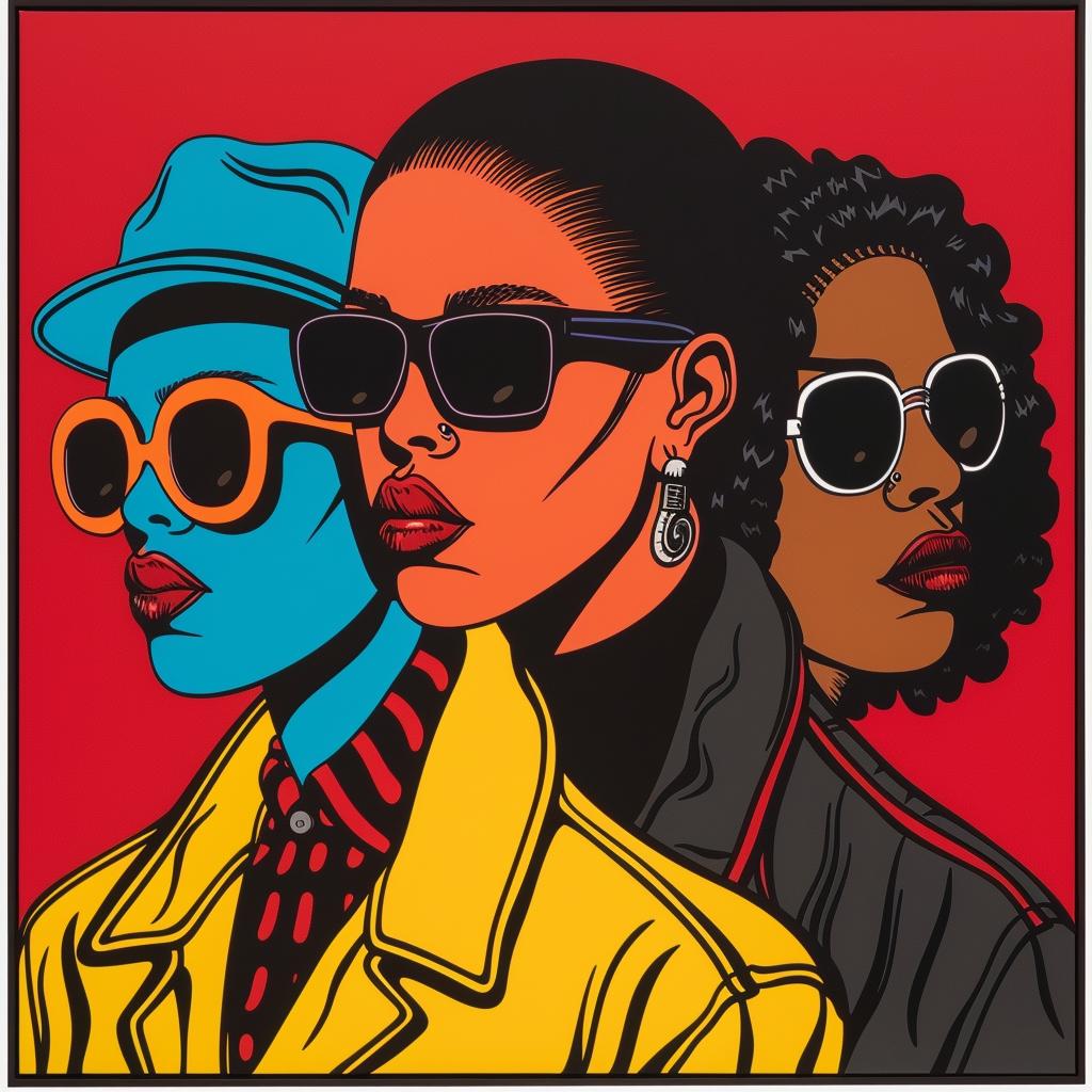Klarwein  painting  women  sunglasses  jackets  modern  stylized  colorful  portraits  artistic 1022607