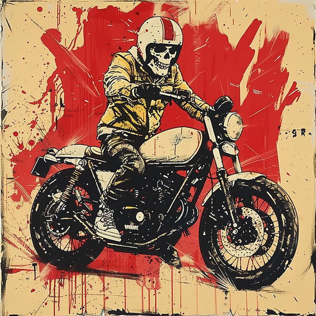 skullface  motorcycle  painting  man  skull  illustration  ominous  dark  biker  art 1021504