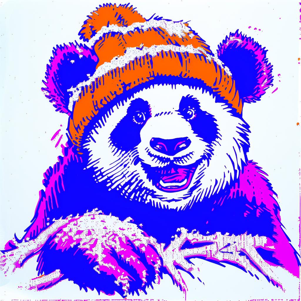 panda  hat  background  purple  blue  cute  animal  artwork  portrait  playful 940151