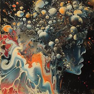 bubbles  painting  abstract  black  white  chemigram  fluid  texture  artwork  playful 1061361