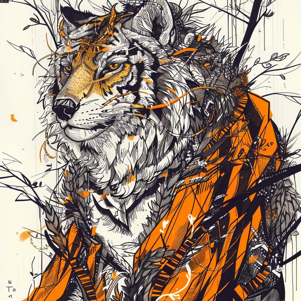 mythical  creature  hybrid  wolf  tiger  fantastical  unique  strength  nature  exploration 953021