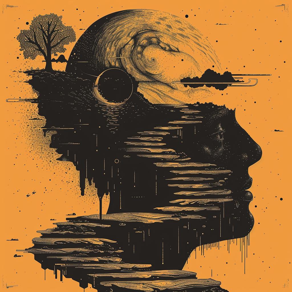 surreal  album  cover  art  hyper-realistic  screenprinting  Christoph Niemann  creativity  visual  music 960515