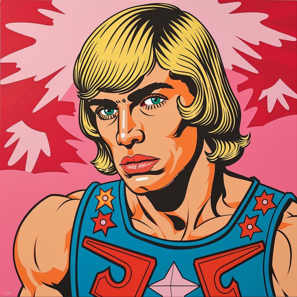 He-Man  painting  man  blonde  blueeyes  colorful  character  pop  art  fantasy 1023402