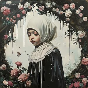 girl  headscarf  flowers  painting  chromolithography  colorful  portrait  nature  style  mood 1056364