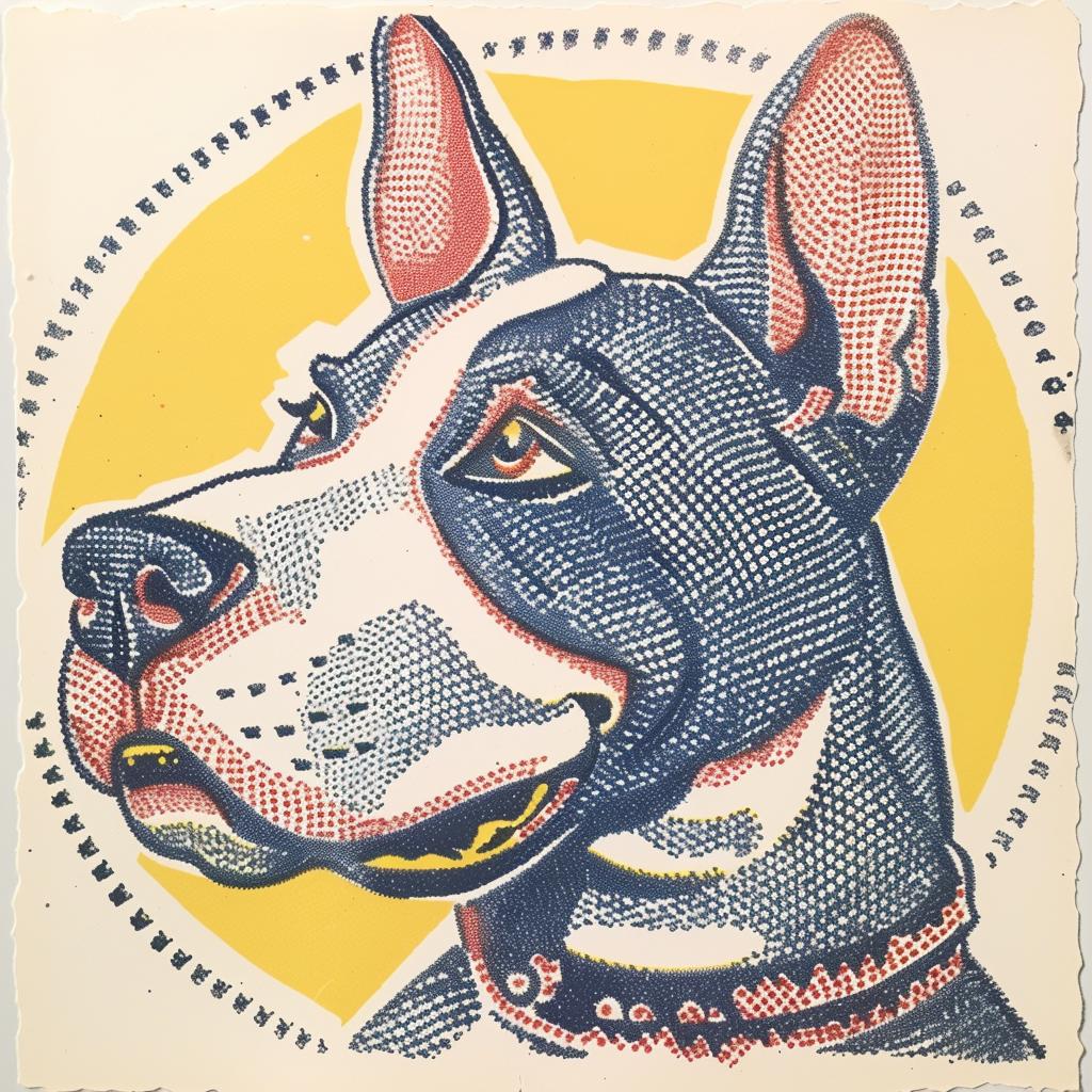 bull  terrier  dog  collar  yellow  background  pet  portrait  playful  animal 940868