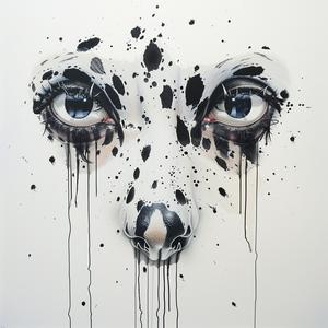 DADA  dalmatian  creature  dripping  eye  makeup  airbrush  art  highlights  splatters 1071953