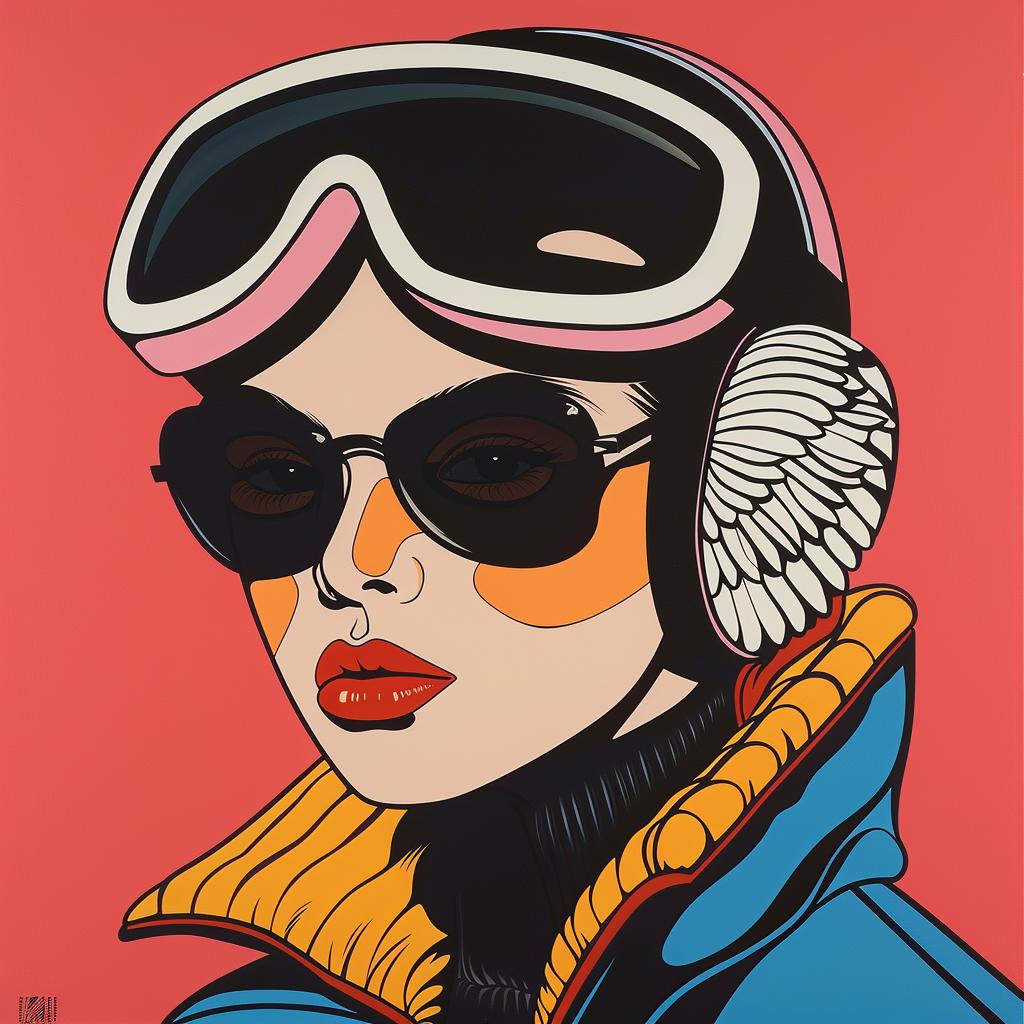 painting  woman  goggles  jacket  aviator  illustration  stylish  portrait  aircraft  vintage 1023338