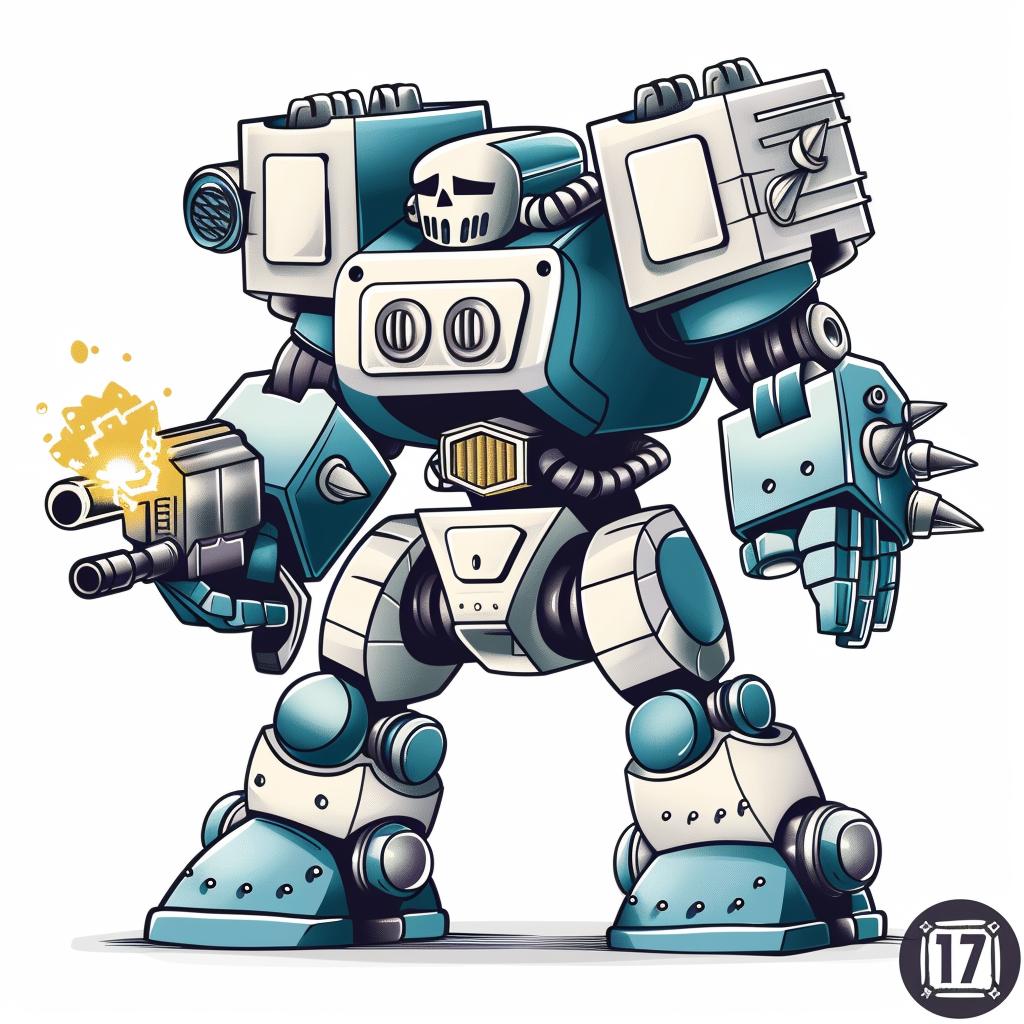 robot  cannon  cartoon  weapon  humor  colorful  white  background  art  design 943944