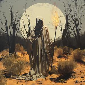 grim  reaper  fire  chromolithography  desert  full  moon  dark  mystical  HD 1056664