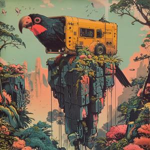 poster  bird  truck  chromolithography  art  print  design  top  visual  color 1059606