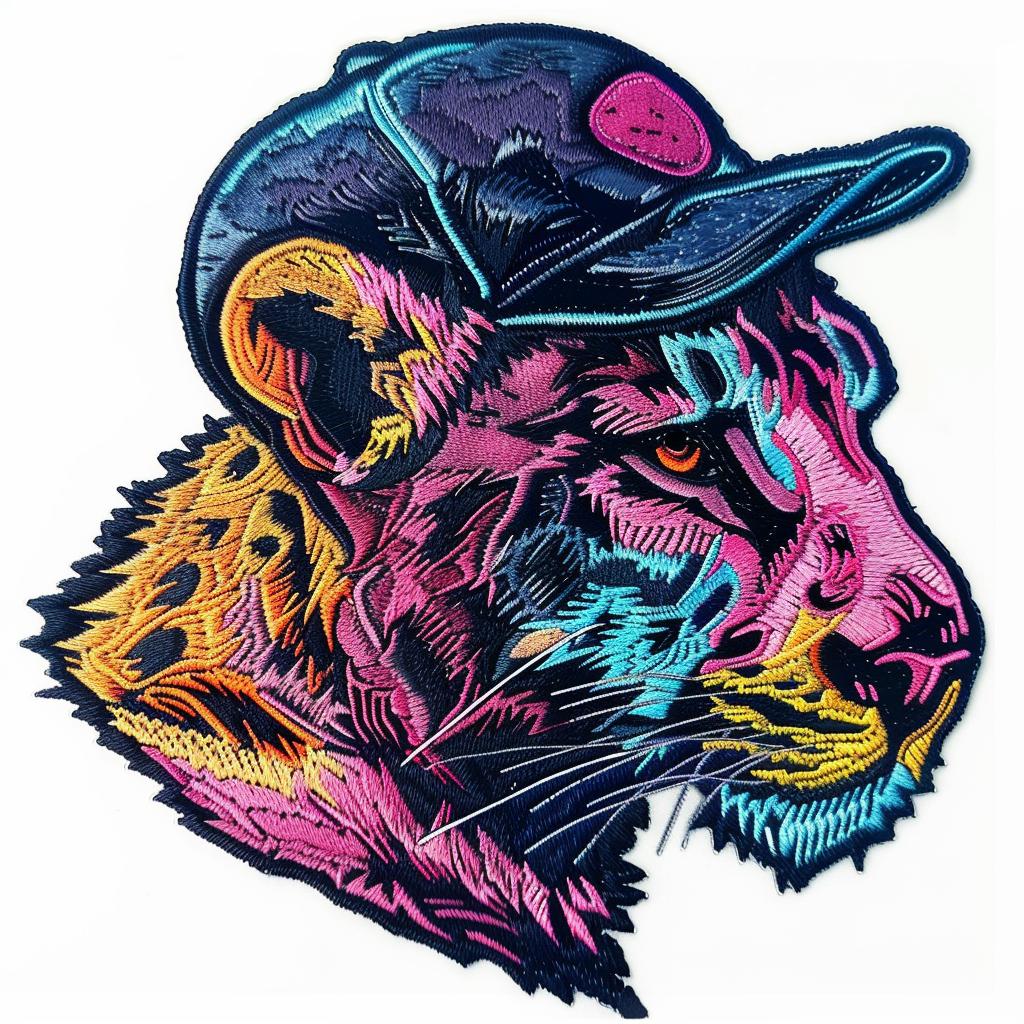 patch  streetwear  leopard  cap  colorful  embroidery  chenille  hip-hop  simple  cool 961394