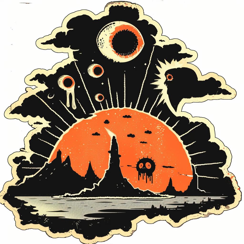 vintage  logo  surreal  tshirt  sunrise  mountain  spaceship  graphic  artistic  imaginative 927758