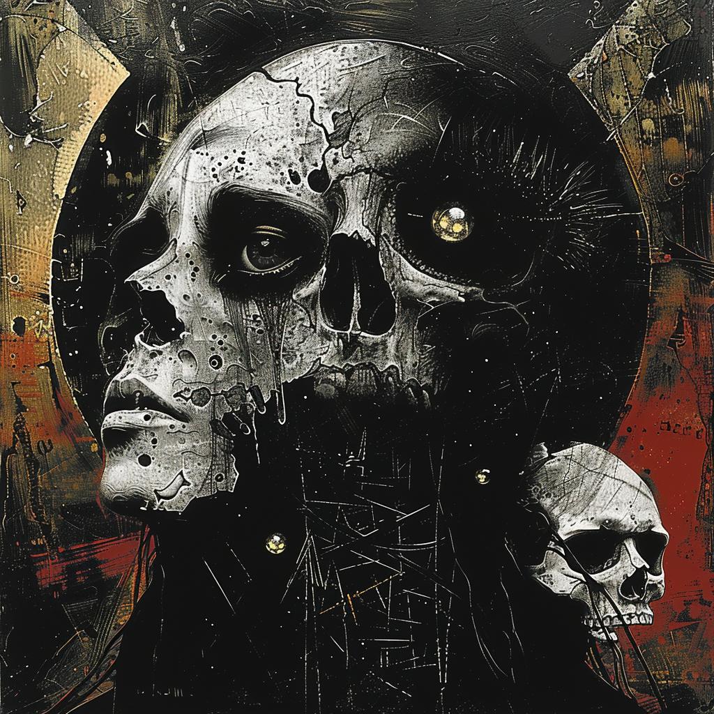 painting  skull  face  surreal  dark  mysterious  artistic  symbolic  abstract  expression 1034970