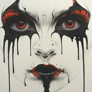 DADA  art  tigerman  creature  four  eyes  dripping  makeup  airbrush  highlights 1072958