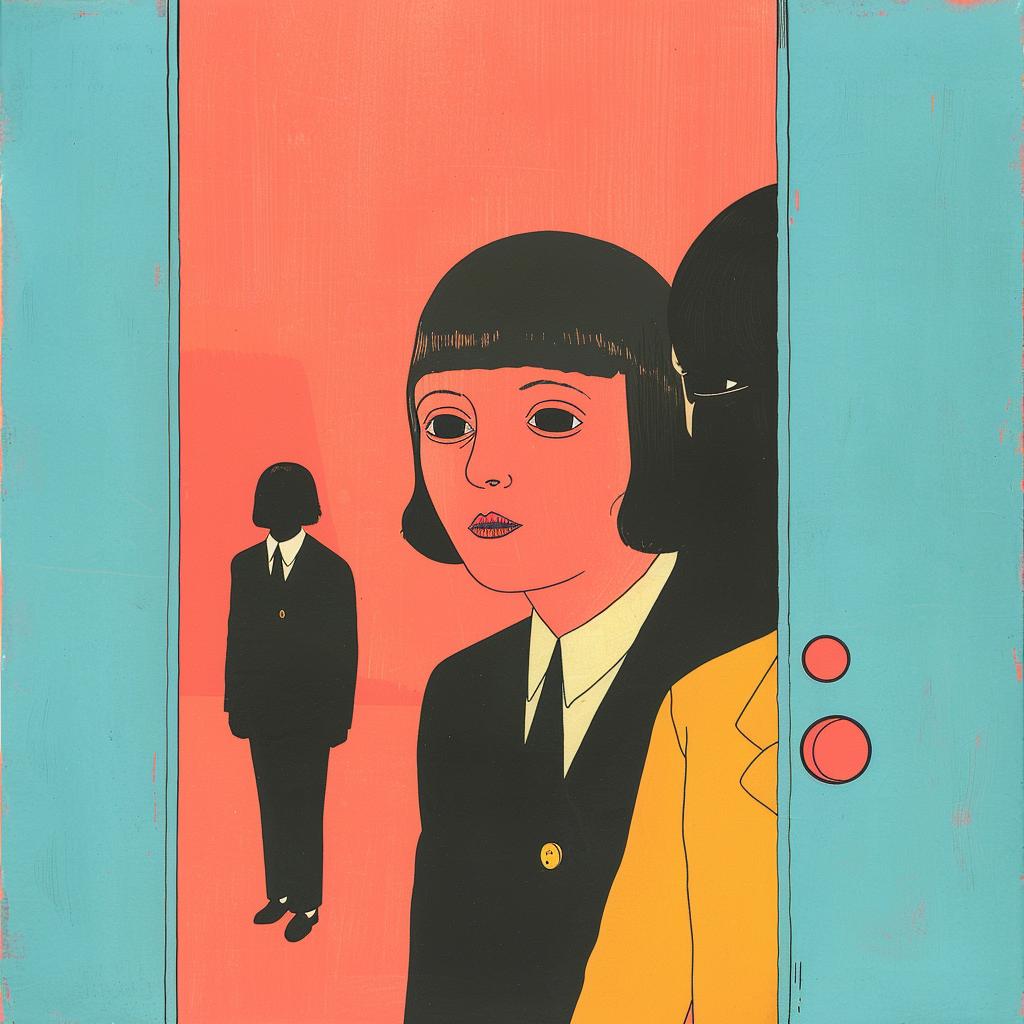 surreal  album  cover  suits  poster  man  woman  charming  artwork  creative 1019227