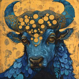 minotaur  creature  Kirby  1950s  portrait  vintage  comic  Art Nouveau  Surrealism  buffalo 1076887