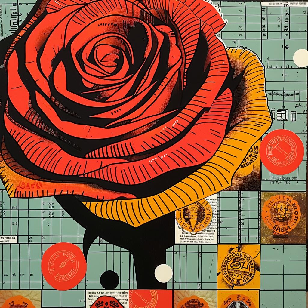 abstract  impressionism  collage  graphic  design  rose  painting  floral  colorful  modern 968683