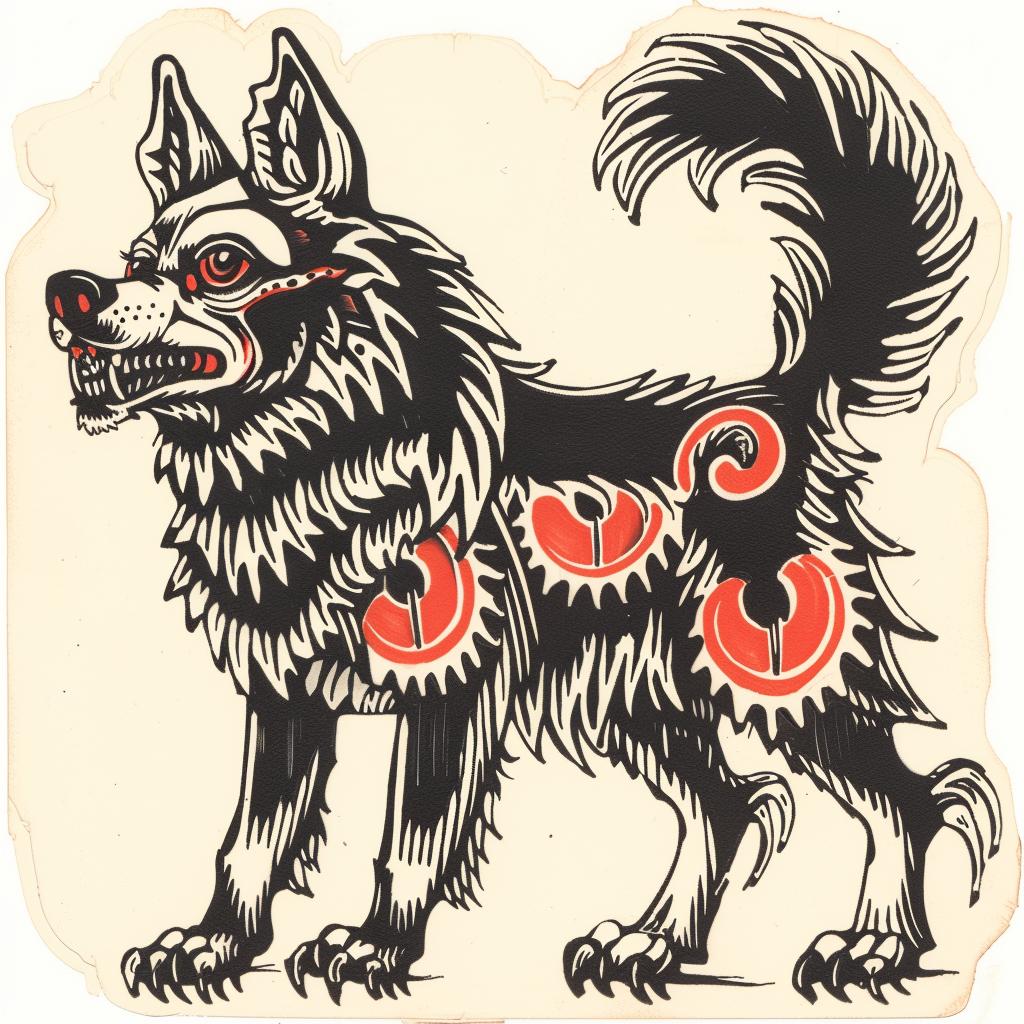 mythical  creature  hybrid  animals  fantastical  unique  design  halftone  dots  shading 933213