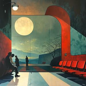 February  waiting  room  fullmoon  Earle  people  interior  artwork  composition  lighting 1079866