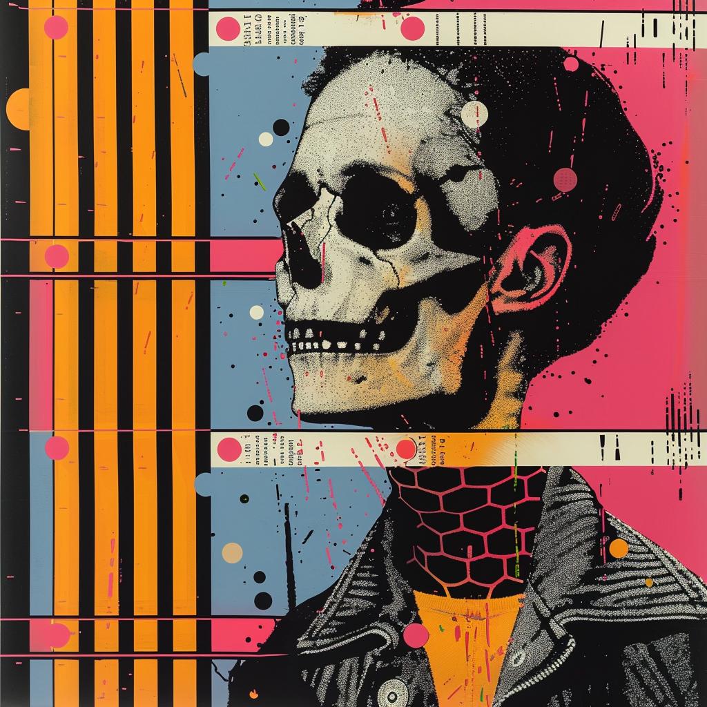 poster  skull  grim  reaper  graphic  design  holographic  minimalist  bold  dark 969035