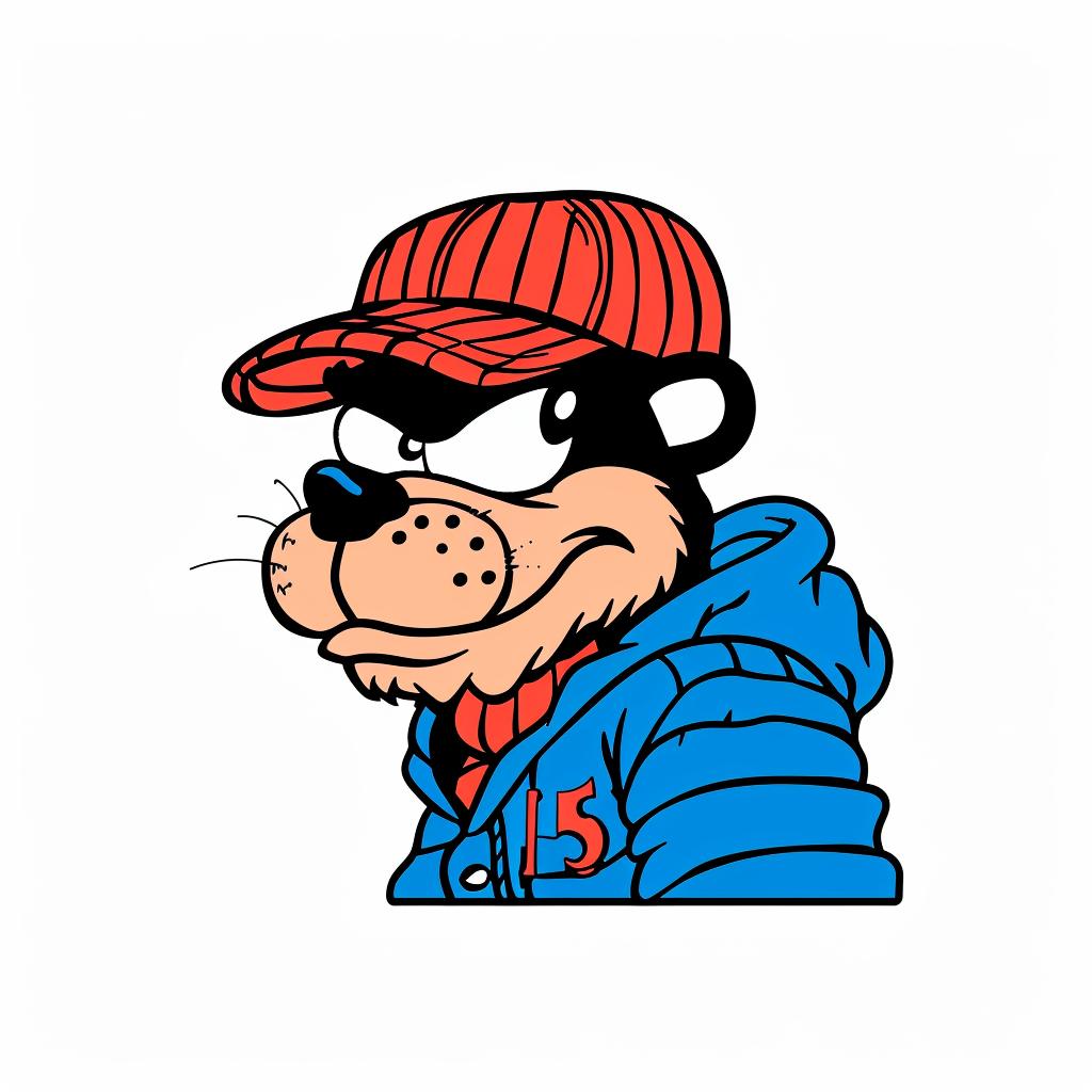 aggressive  cartoon  bear  baseball  cap  jacket  street  culture  minimal  red 958919