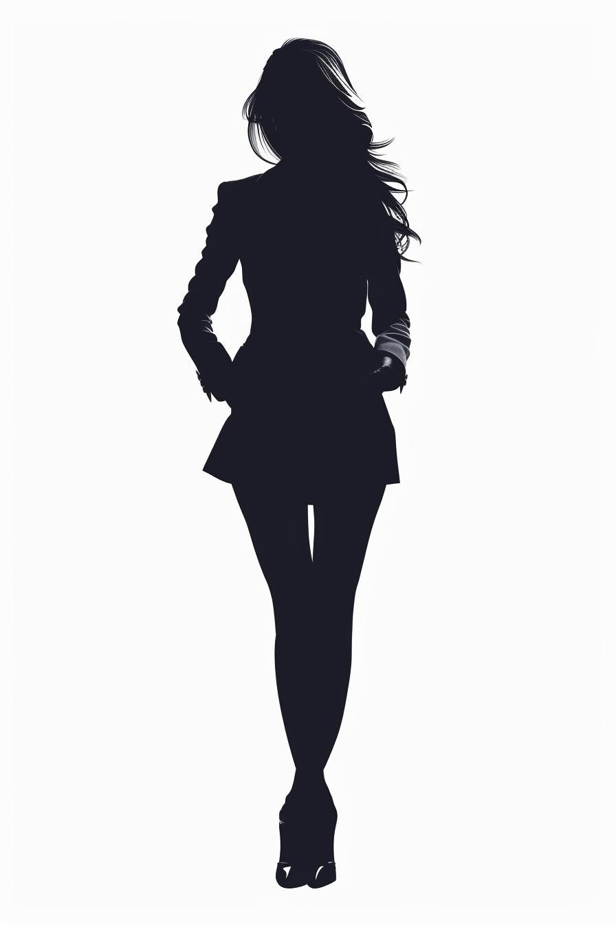 woman  business  attire  silhouette  white  background  svg  vector  style  elegance 954003