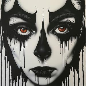 woman  black  white  makeup  painting  abstract  artwork  portrait  gender  expression 1072757