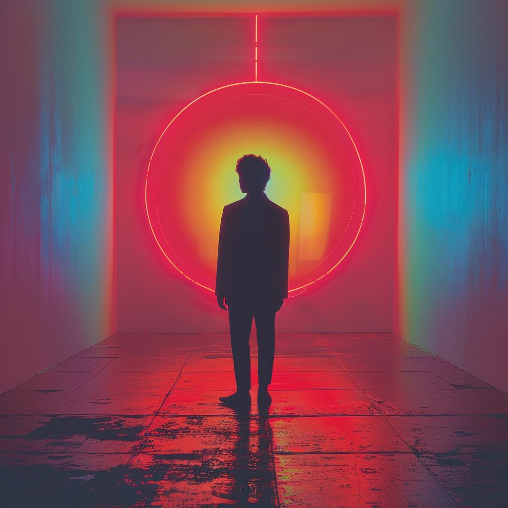 surreal  neon  lights  man  art  gallery  colorful  artistic  modern  bold 962615