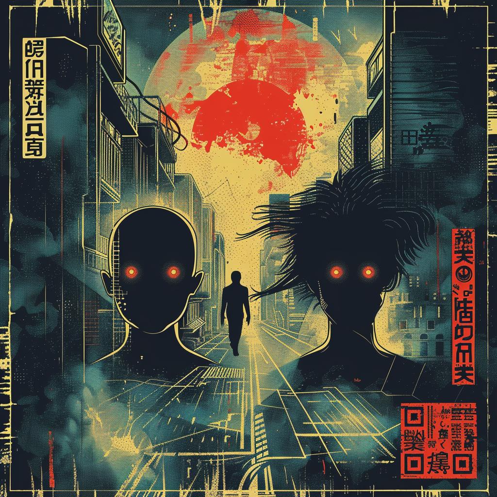 horror  poster  Japanese  minimalism  art  graphic  dark  creative  design  film 1020102