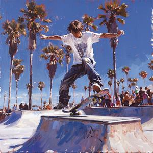 skateboarder  ramp  action  dynamic  urban  sports  painting  energy  lifestyle  freestyle 1079891