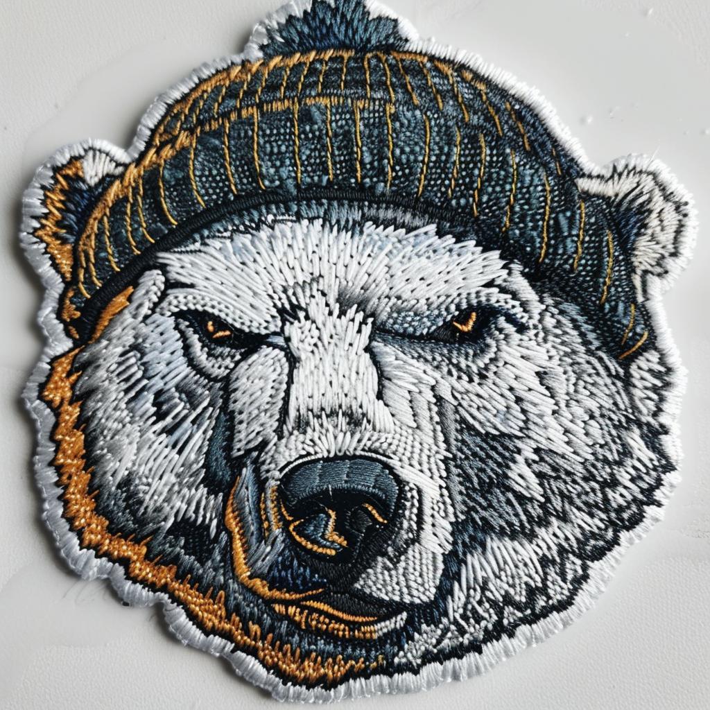 patch  bear  knitted  hat  streetwear  chenille  contrast  simple  culture  minimal 954808