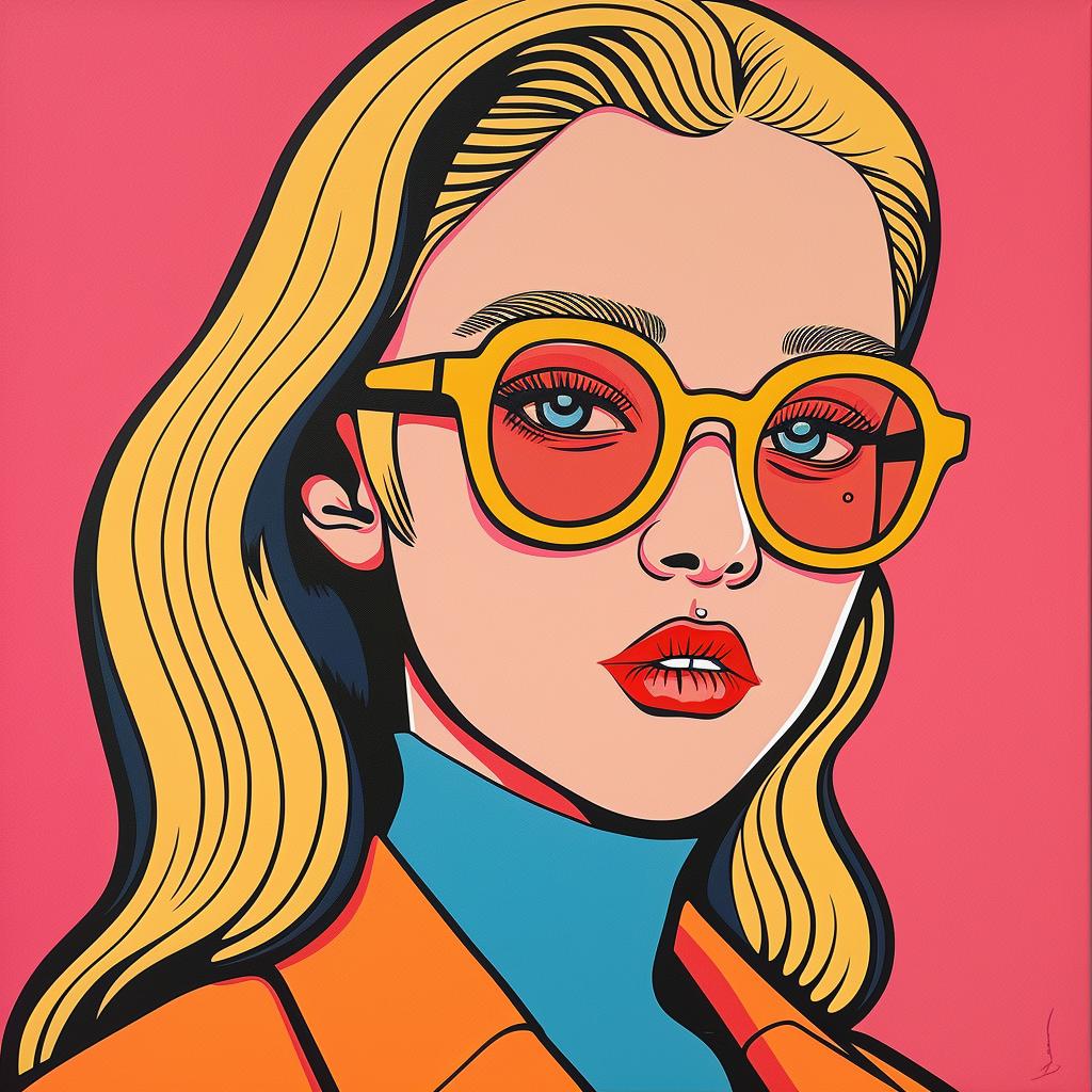 painting  woman  sunglasses  colorful  portrait  style  modern  art  pop  vibrant 1023698