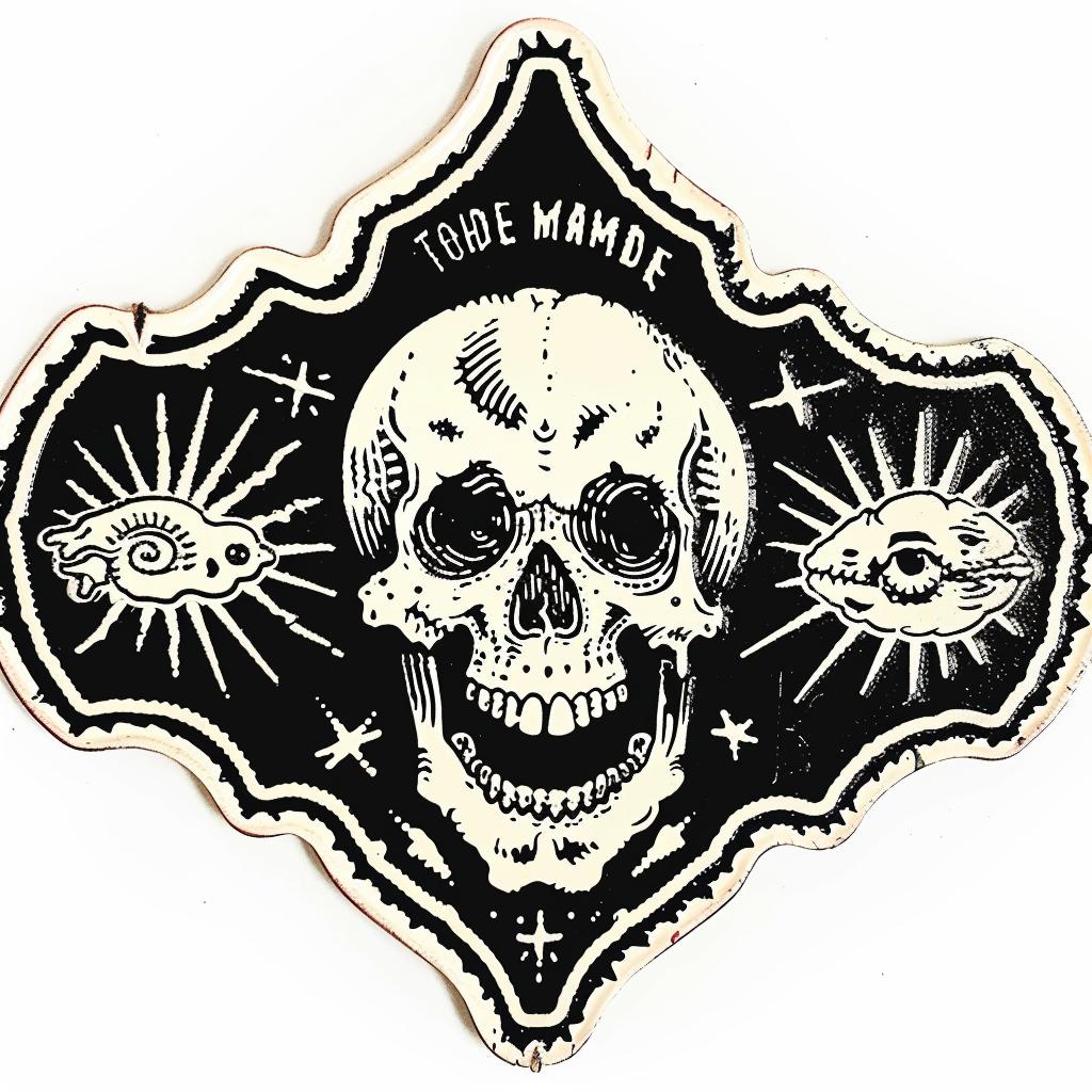 badge  design  skull  stars  dark  occult  art  provocative  spiritual  symbol 932938