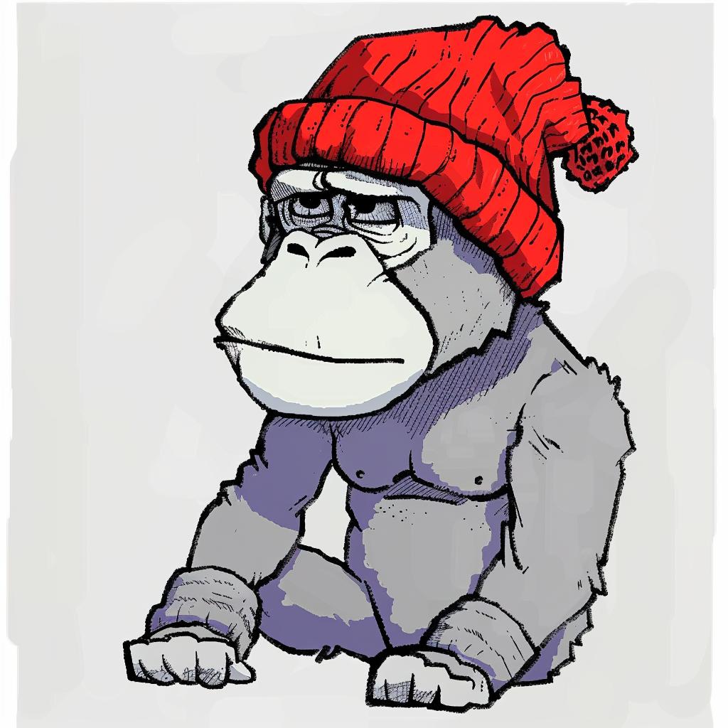 gorilla  cartoon  hip-hop  street  animal  cap  red  urban  culture  illustration 956284