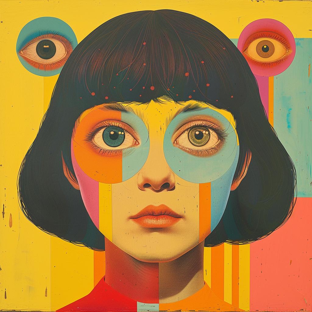 painting  woman  eyes  three  colorful  surreal  modern  expression  artistic  intricate 964069