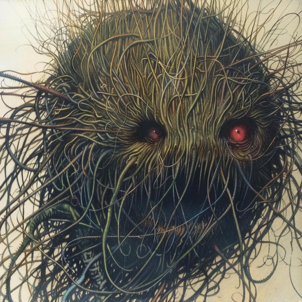 creature  red  eyes  horror  dark  abstract  strange  monsters  painting  surreal 945622