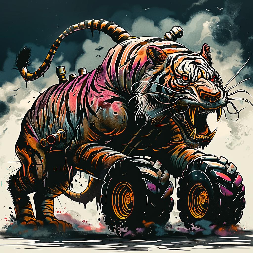 digital  art  tiger  mythical  creature  terrifying  illustration  stylized  fantasy  wildlife 929315