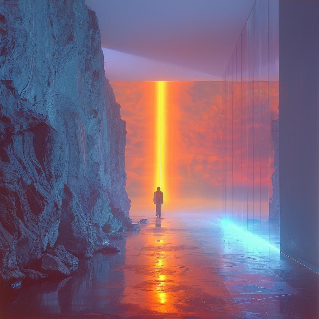 photo  man  lifestyle  light  NYC  surreal  orange  blue  glow  bright 1031354