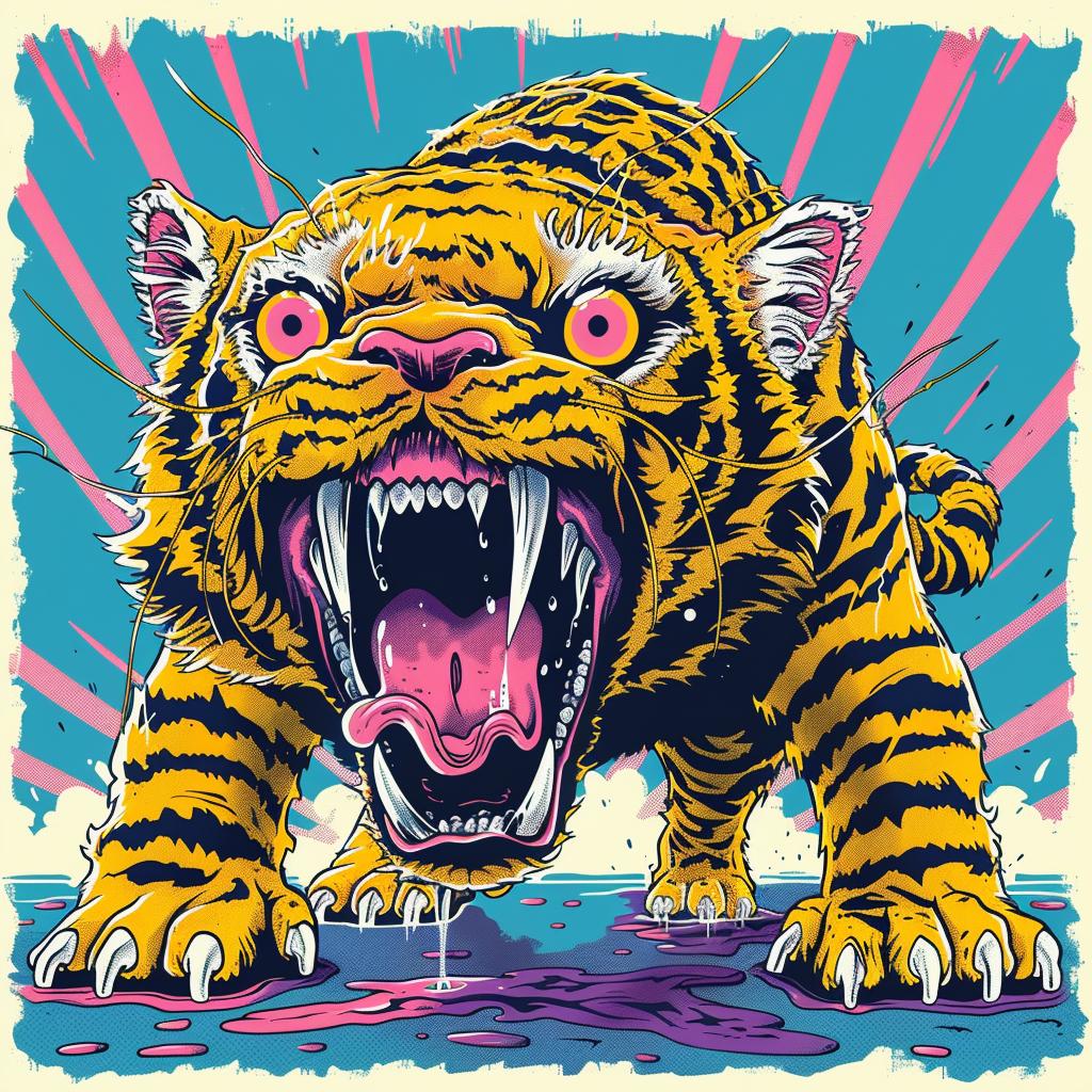 tiger  mythical  creature  fearsome  comics  fantasy  conjoined  art  illustration  dark 929074