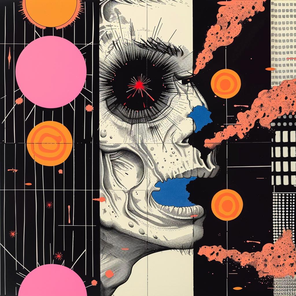 poster  skull  woman  face  abstract  design  illustration  conceptual  visual  graphic 1020653