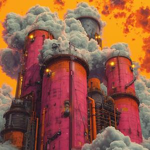 Tycho  album  art  factory  smoke  minimalism  abstract  negative  space  Moebius 1040568