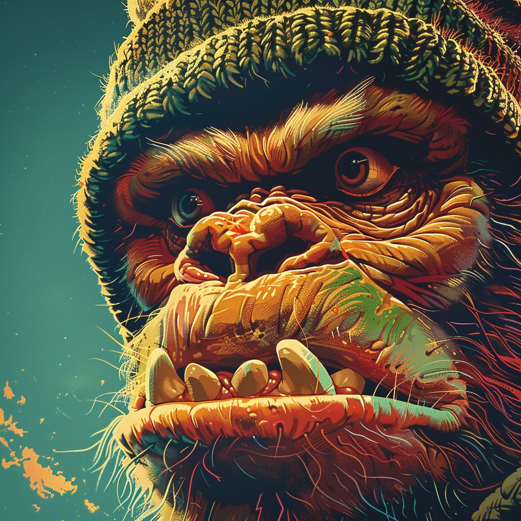 gorilla  hat  aggressive  streetwise  animal  minimal  culture  urban  illustration  character 959247