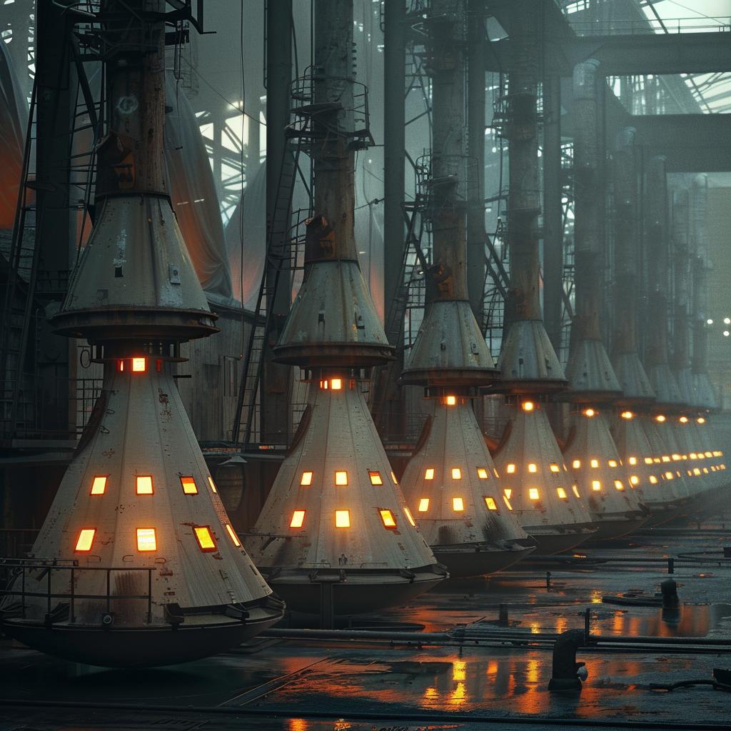 مصنع الهياكل المعدنية الصناعية المباني الكبيرة المستقبلية تصميم حضري التصوير الفوتوغرافي 965143
