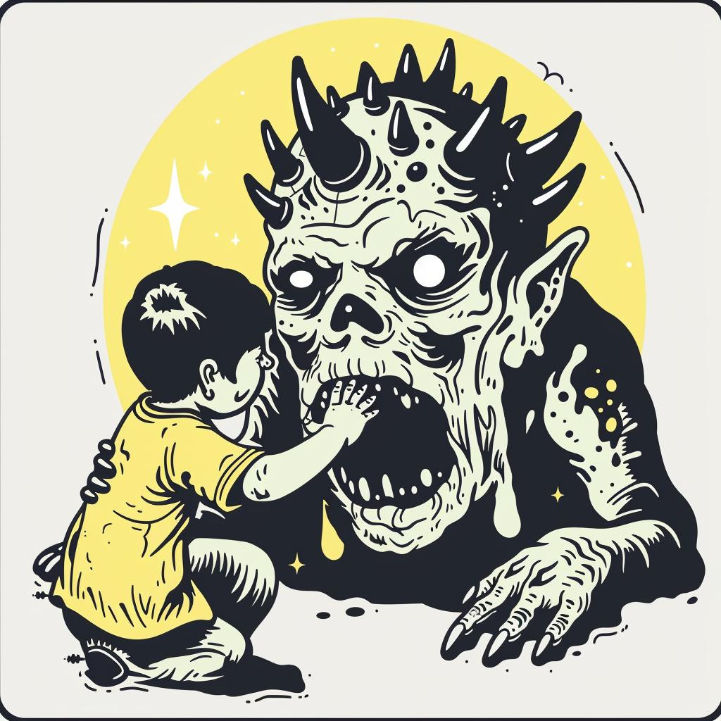 album  surreal  collage  monster  zombie  hyper-realistic  dark  art  creative  childhood 942224