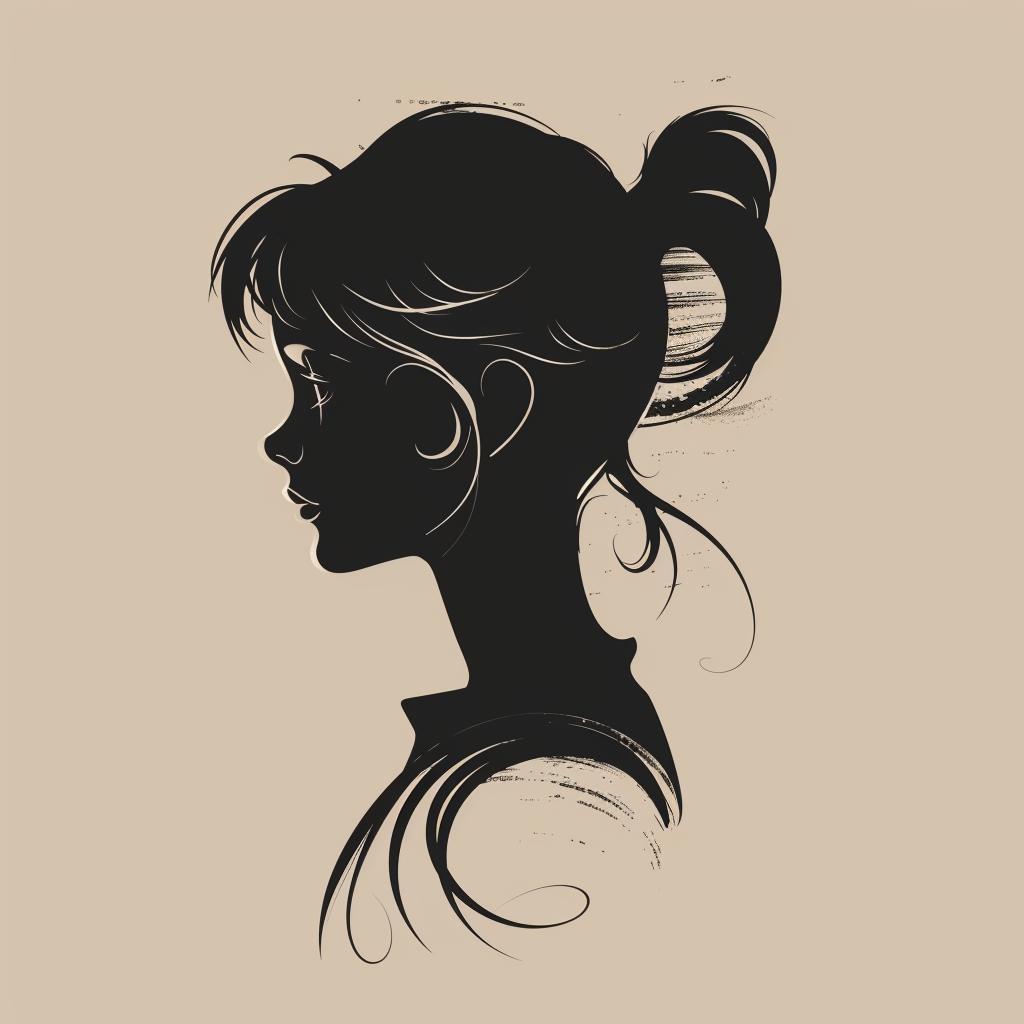 silhouette  girl  ponytail  profile  vector  minimal  logo  art  black  design 954056