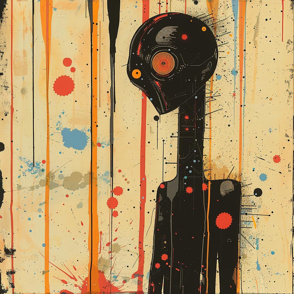 alien  robot  abstract  splatters  creative  modern  art  unique  cyber  fantasy 964795