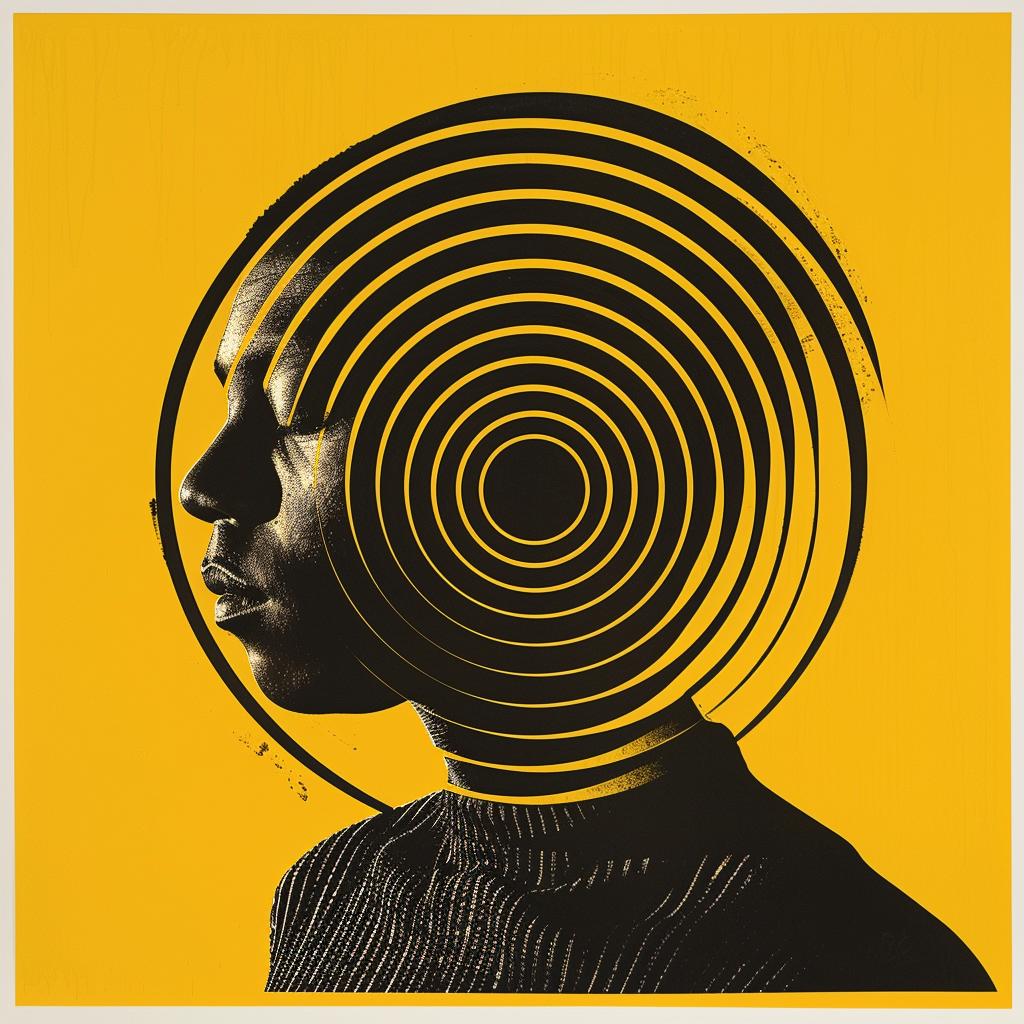 black  yellow  poster  head  image  hyper-realistic  Anthony Burrill  creative  design  imagery 960614