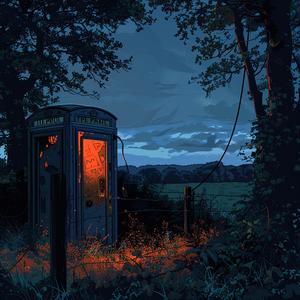 payphone  booth  rural  night  indigo  horror  comics  close-up  detailed  Percy Tarrant 1077349