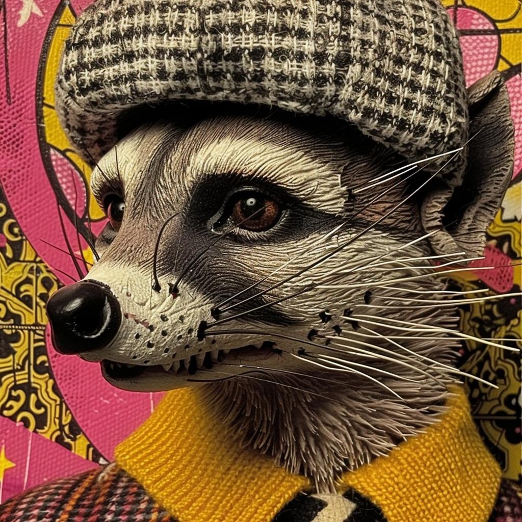raccoon  hat  suit  aggressive  streetwise  animal  minimal  culture  urban  character 959245